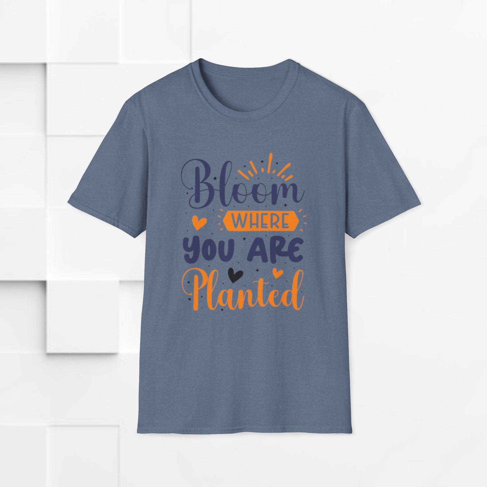 Inspirational Bloom T-Shirt - "Bloom Where You Are Planted" - GULLYDESIGN