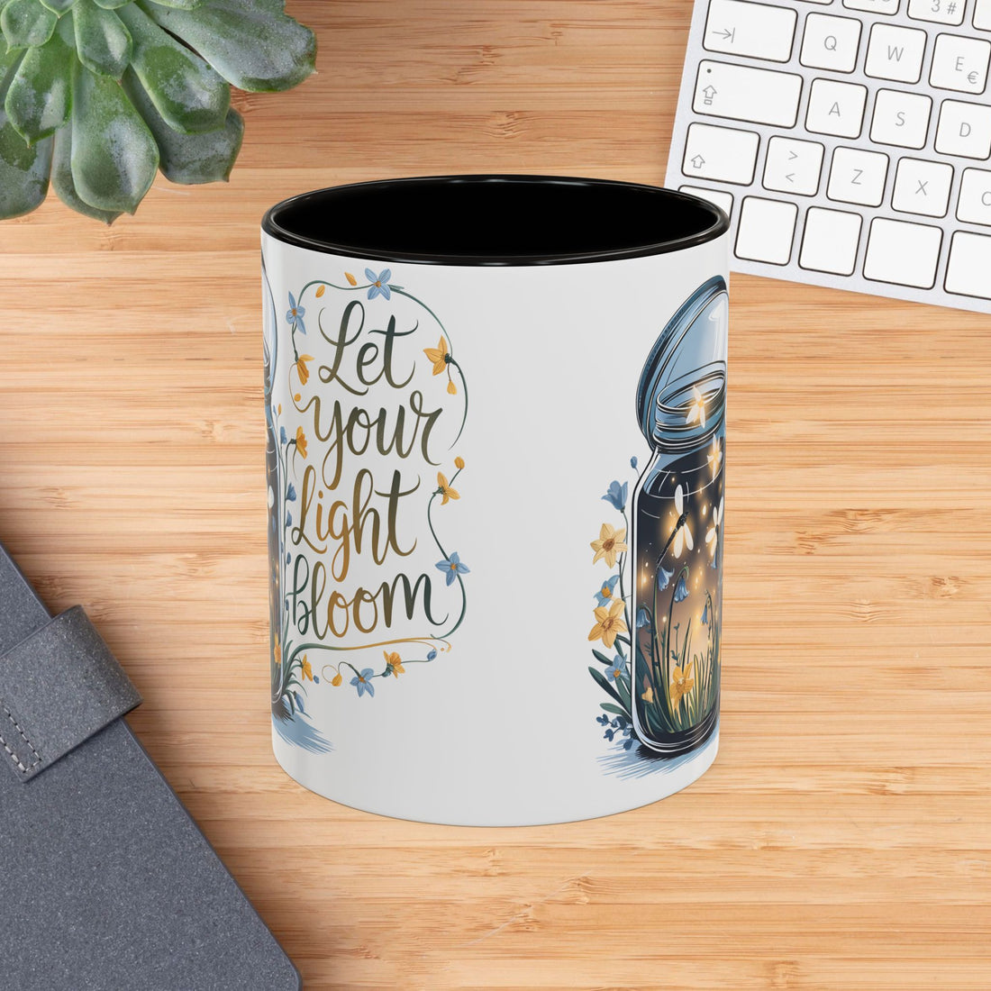 Let Your Light Bloom Mug - Colorful 11oz & 15oz Coffee Cup for Inspiration & Motivation