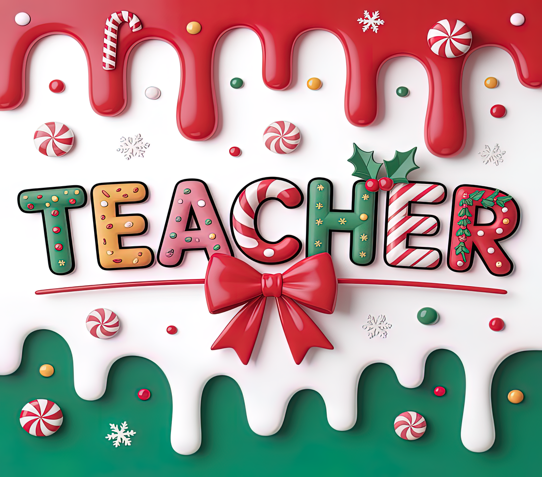 Teacher Christmas Tumbler - GULLYDESIGN