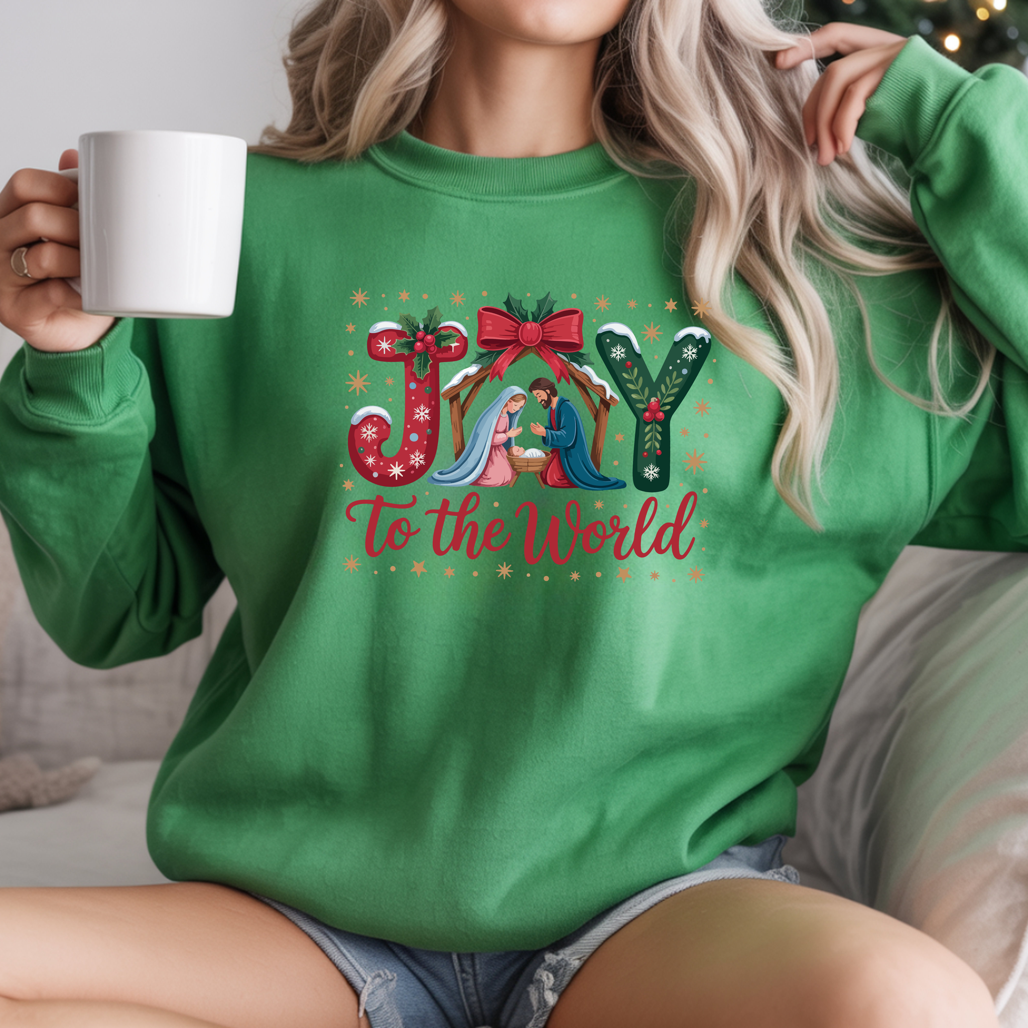Joy To The World Holiday Sweater – Warm, Soft & Christmas-Ready