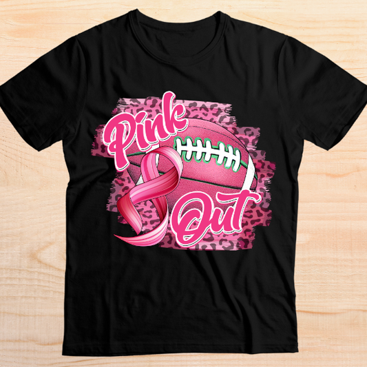 Breast cancer football pink Out Tee - GULLYDESIGN