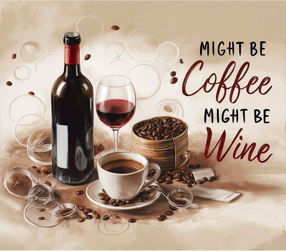 "Might Be Coffee, Might Be Wine" Christmas Tumbler