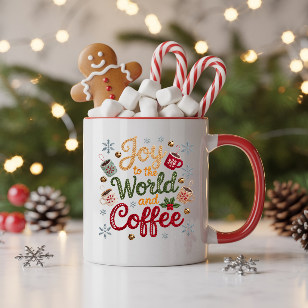 Joy To The World Christmas Coffee Mug – Festive Holiday Cup