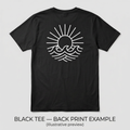 Black custom T-shirt back view