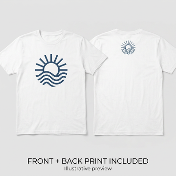 Custom T-shirt front and back printing mockup
