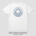 Custom T-shirt single print placement back example
