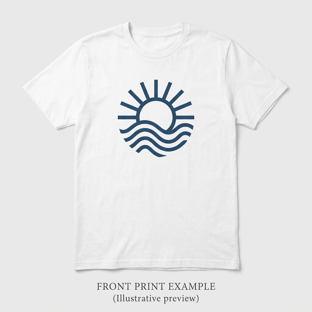Custom T-shirt single print placement front example