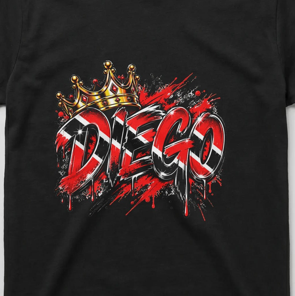 Diego Crown Tee – Trinidad Graffiti Streetwear T-Shirt