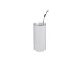 20 OZ Skinny Straight Stainless-Steel Tumbler with Straw & Lid (BLANK) - GULLYDESIGN