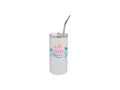 20 OZ Skinny Straight Stainless-Steel Tumbler with Straw & Lid (BLANK) - GULLYDESIGN