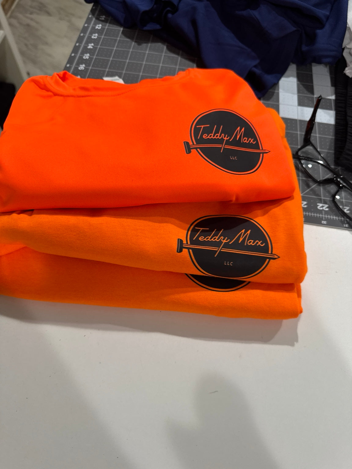 Orange Teddy Max business shirts printed by Gully Design