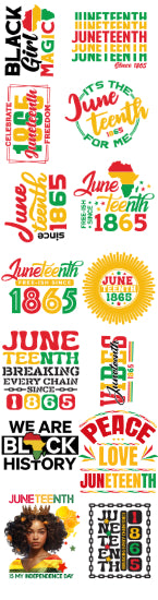 Celebrate Freedom with Our Juneteenth Gang Sheet - GULLYDESIGN