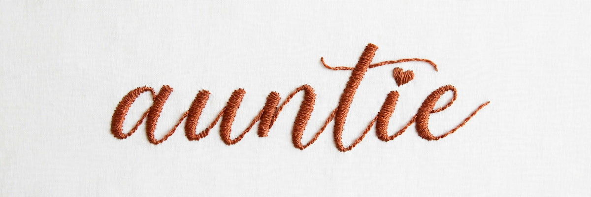 Auntie embroidery design