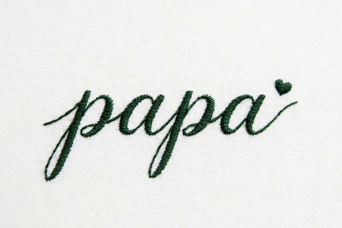Papa embroidery design