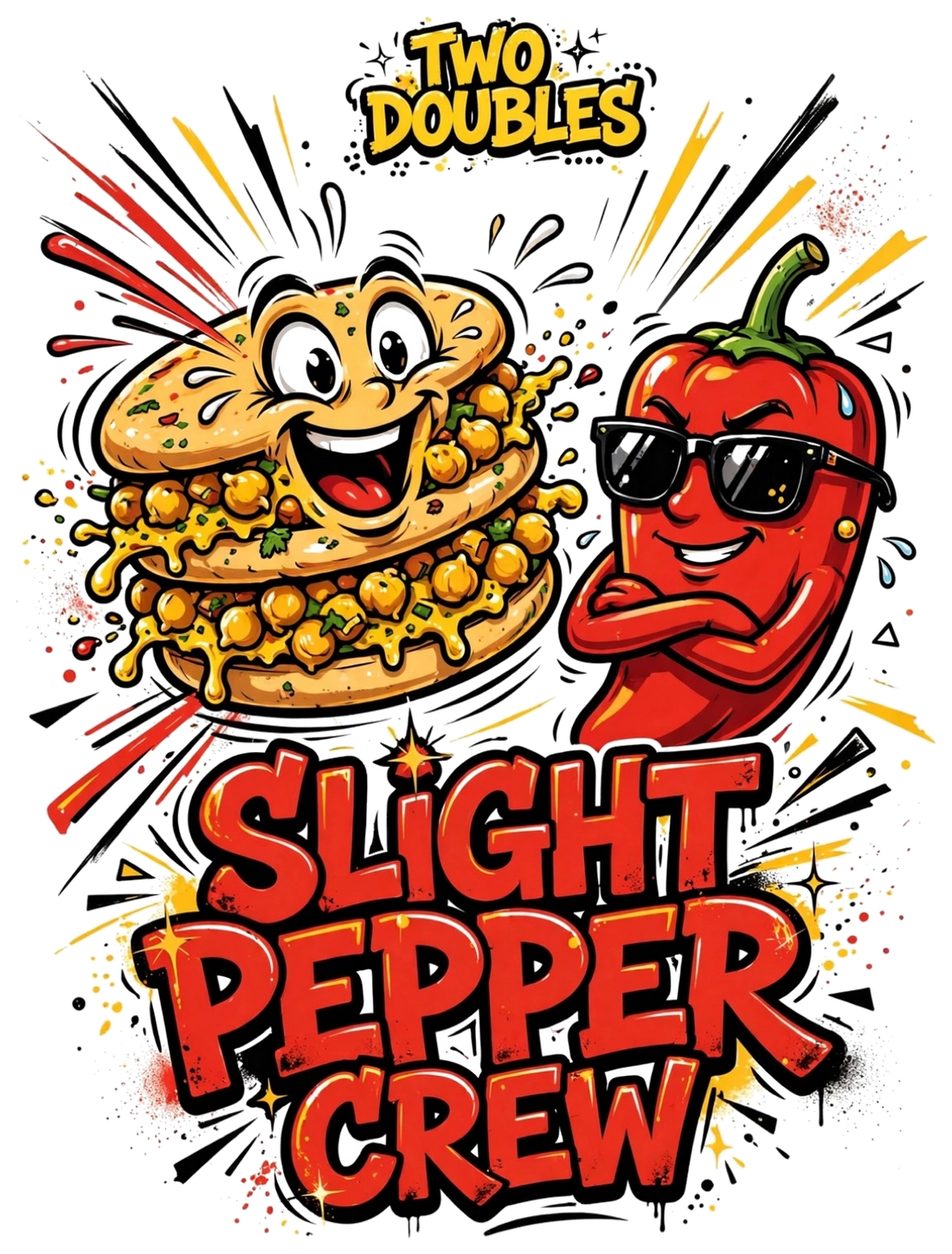 Slight Pepper Crew DTF transfer design - transparent background