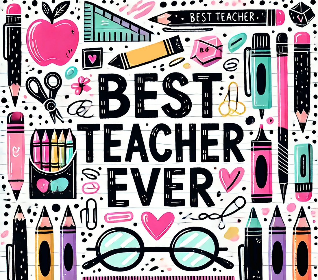 Best Teacher Ever Slim Tumbler - GULLYDESIGN