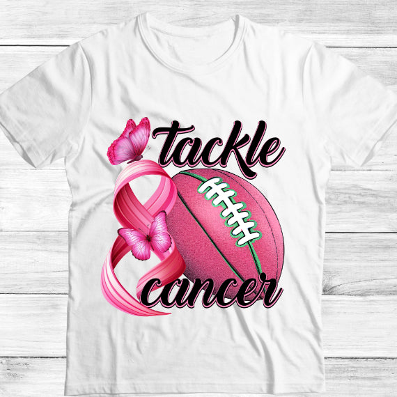 Butterfly Tackle for a Cure Breast Cancer Tee - GULLYDESIGN