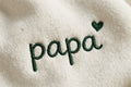 Papa embroidery closeup