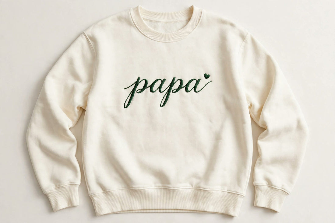 Papa embroidered crewneck sweatshirt