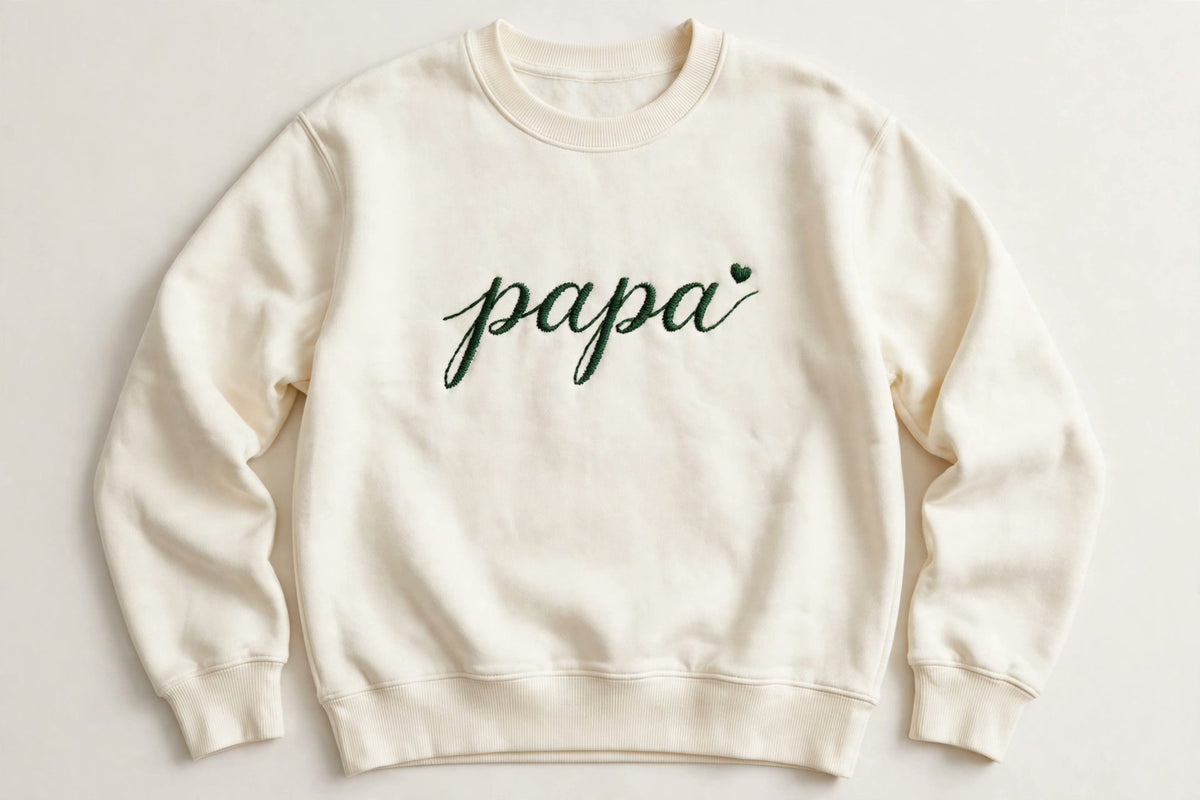 Papa embroidered crewneck sweatshirt
