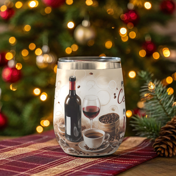 "Might Be Coffee, Might Be Wine" Christmas Tumbler