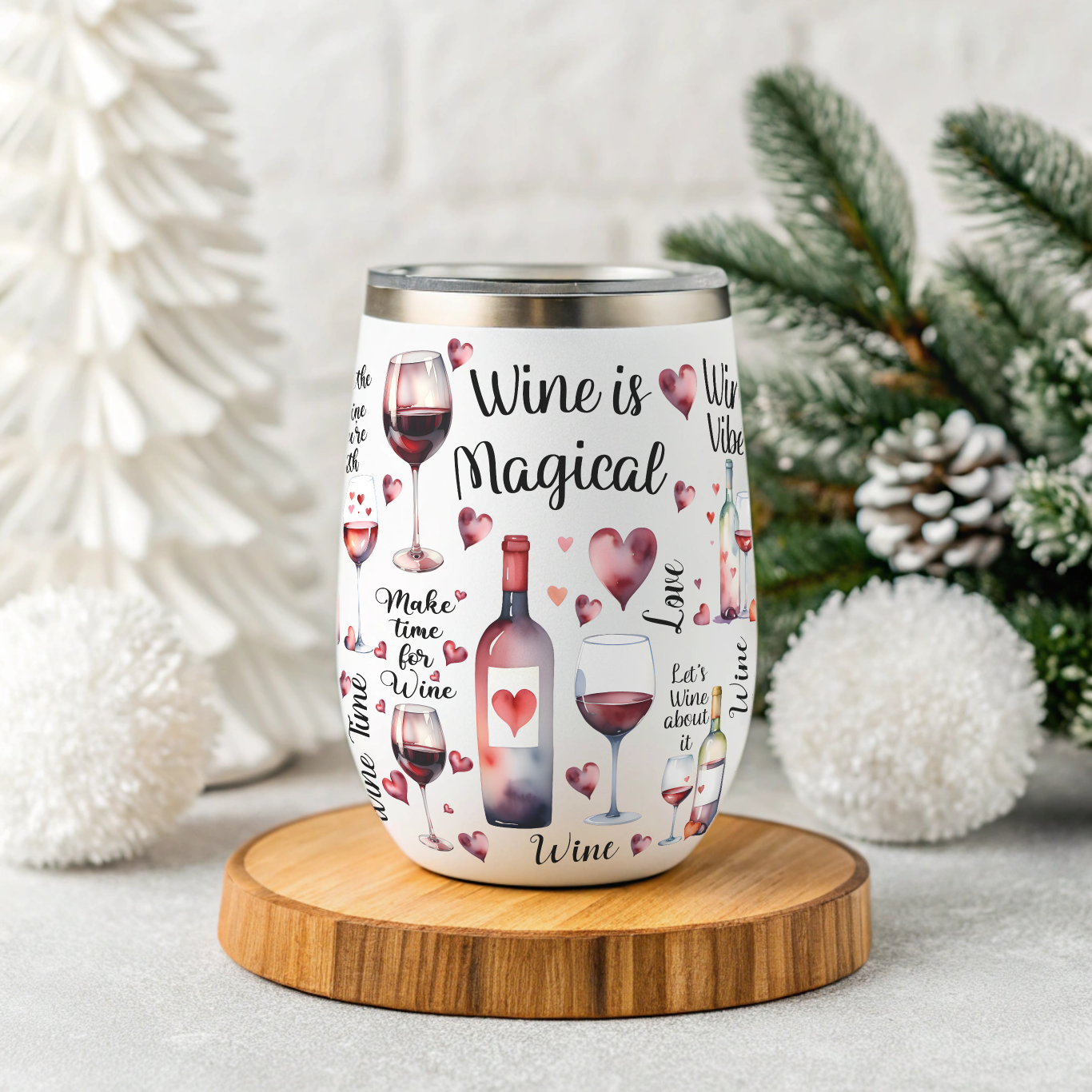Wine Is Magical” Christmas Wine Tumbler