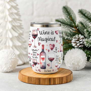Wine Is Magical” Christmas Wine Tumbler