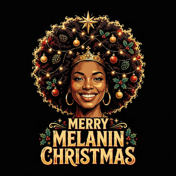 Merry Melanin Christmas Tee design