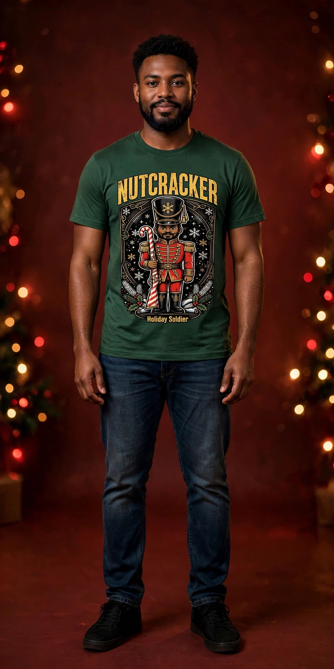 Black Nutcracker – Holiday Soldier Tee on model