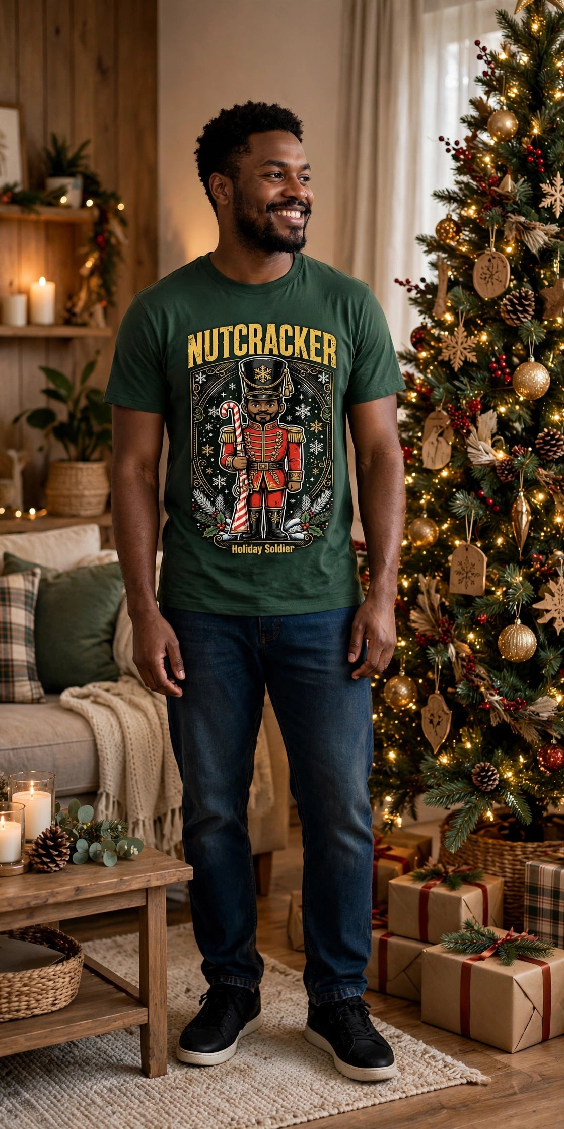 Black Nutcracker – Holiday Soldier Tee on model