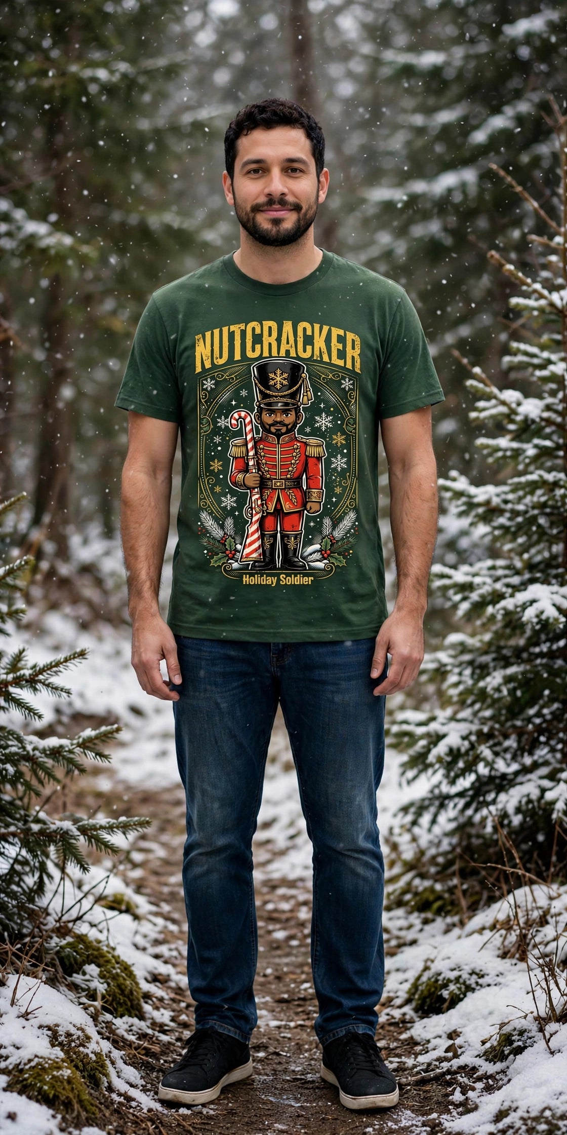 Black Nutcracker – Holiday Soldier Tee on model