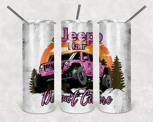 Jeep Hair Don't care tumbler - GULLYDESIGN