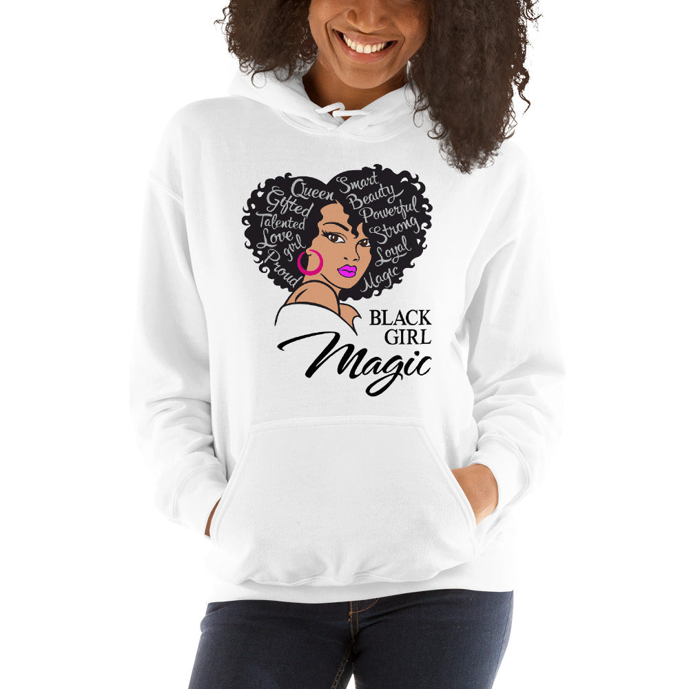 Black girl magic Afro lady Diva Hoodie - GULLYDESIGN