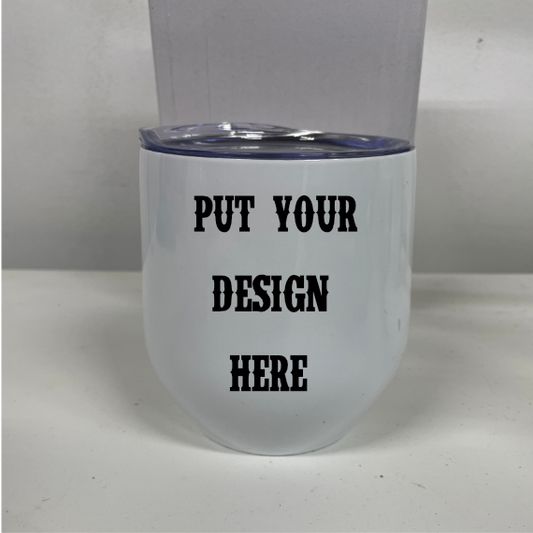 12 Oz. Personalized Wine Tumbler | Bridesmaid Gift | Sublimation - GULLYDESIGN